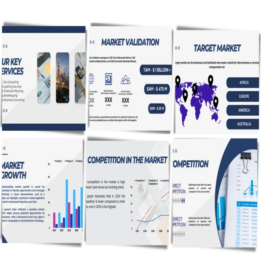 Accounting Firm Pitch Deck Template - Feature Image Market Validation and Size