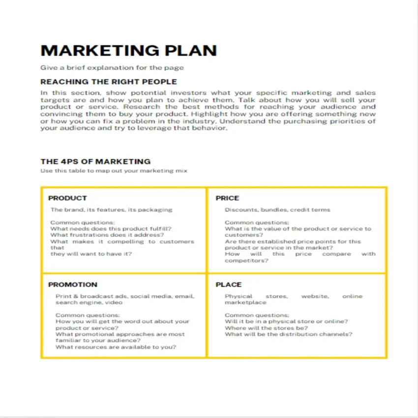 Organic Cleaning Business Plan - Market Plan