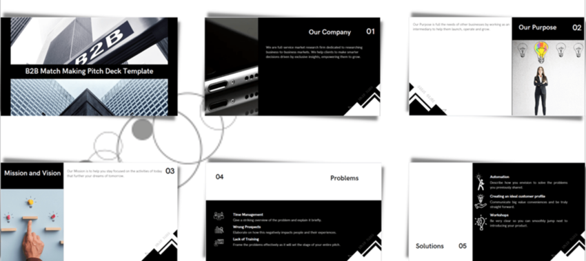 B2B Match Making Pitch Deck Template