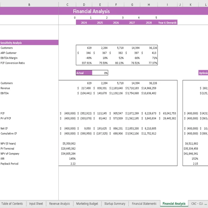 Milk Processing Plant Financial Model - Sensitivity Analysis