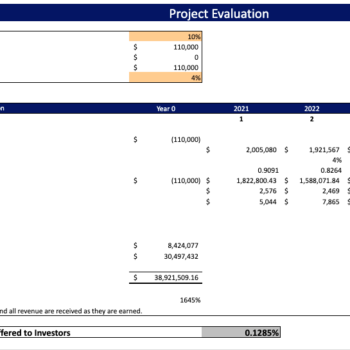 Blockchain Based Software Excel Financial Model