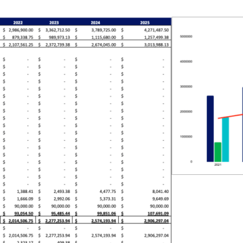 Blockchain Based Software Excel Financial Model