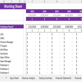 Mental Health Center Financial Model - Working Sheet