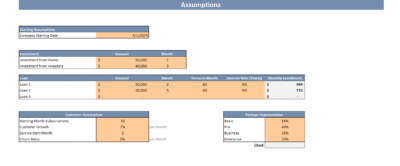 AI Virtual Assistant Excel Financial Model - Oak Business Consultant
