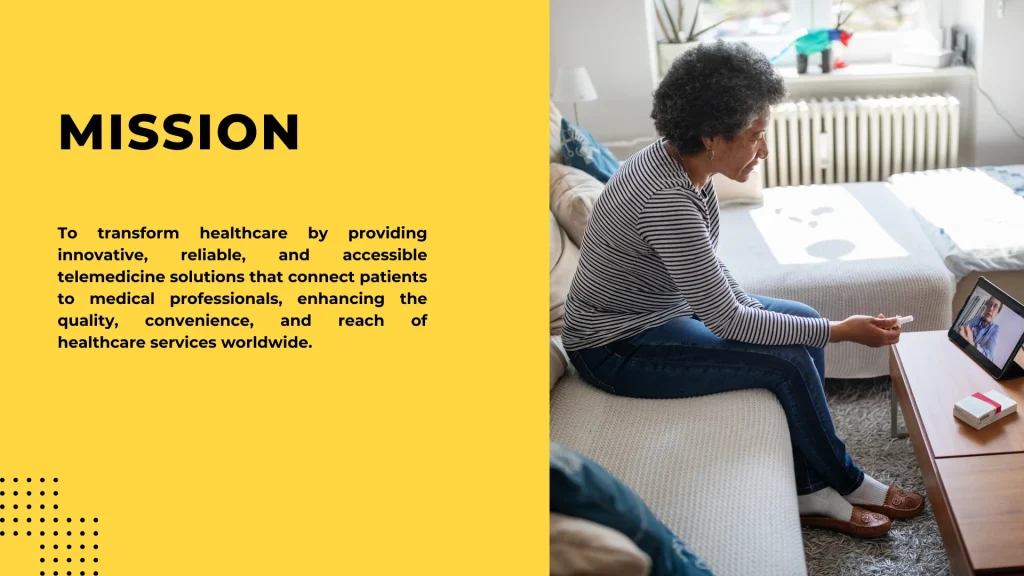 Telemedicine Pitch Deck Template - Mission