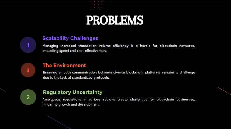 Blockchain Development Pitch Deck - Problems