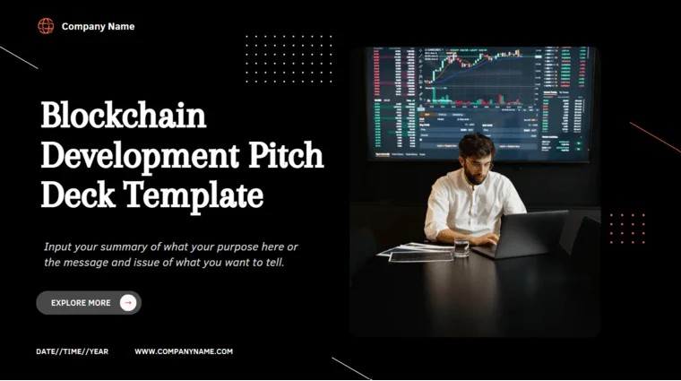 Blockchain Development Pitch Deck - Title Page