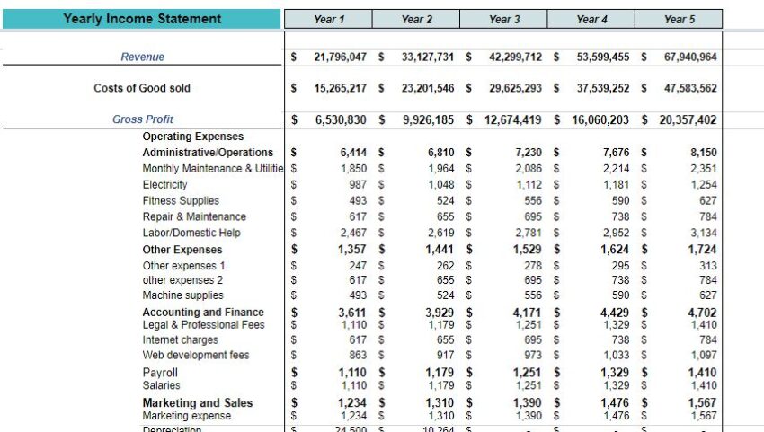 Pet Store Excel Financial Model