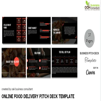 Online Food Delivery Pitch Deck Template - Company Summary - FI