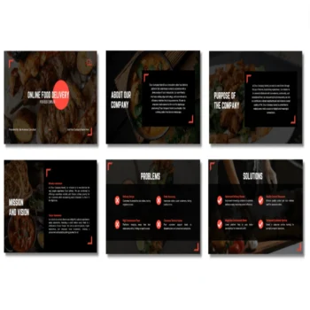 Online Food Delivery Pitch Deck Template - Vision - FI