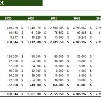 Plus Size Clothing Store Financial Model