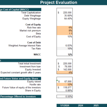 Natural Gas Distribution Financial Model Excel Template - Project Evaluation