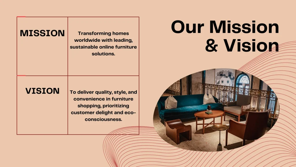 Online Furniture Store Pitch Deck Template - The Vision and Mission of the Company