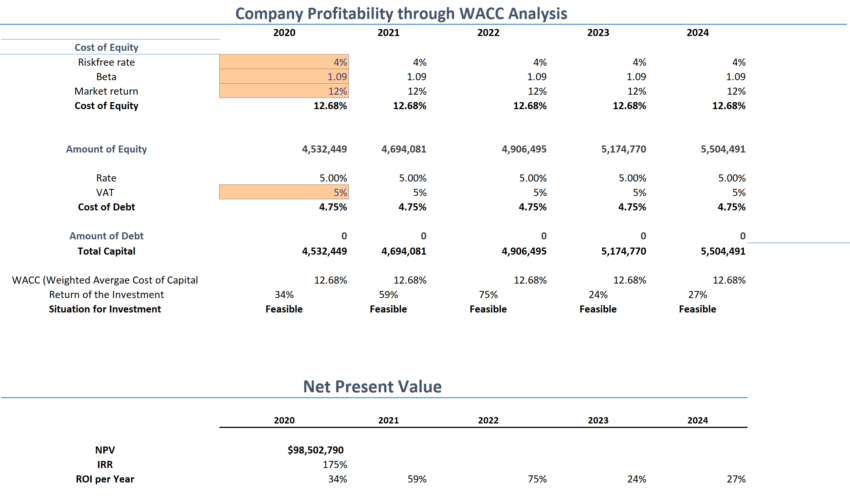 E-commerce Store Excel Financial Model-Project Evaluation