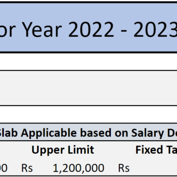 Salary Tax Calculator Excel Template