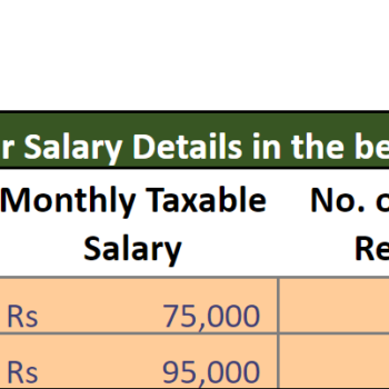 Salary Tax Calculator Excel Template