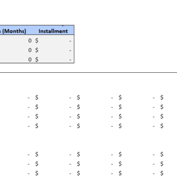 Summer Camp Financial Model Excel Template-Loan