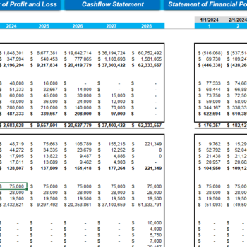 Office Administrative Services Excel Financial Model