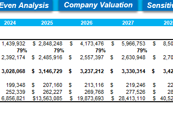 Office Administrative Services Excel Financial Model