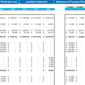 Office Administrative Services Excel Financial Model