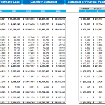 Office Administrative Services Excel Financial Model