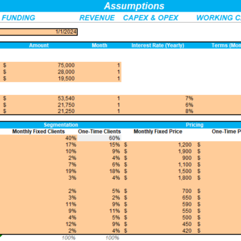 Office Administrative Services Excel Financial Model