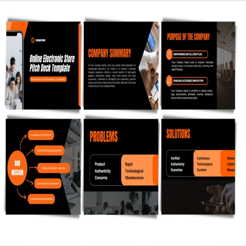 Online Electronic Store Pitch Deck - Vision - FI