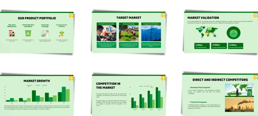 Agricultural Bioethanol Pitch Deck Template- Products, Target Market