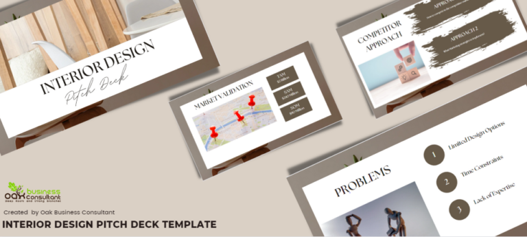 Interior Design Pitch Deck Template - Oak Business Consultant