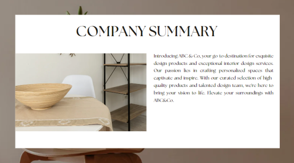 Interior Design Pitch Deck Template - Oak Business Consultant