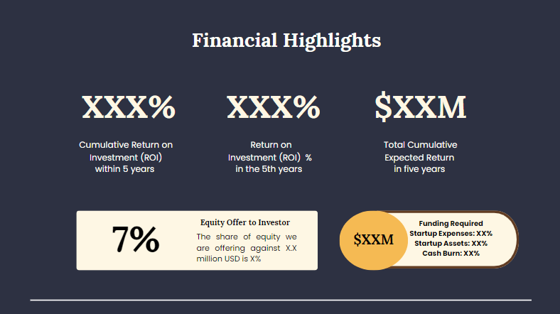 Sightseeing Bus Pitch Deck - Financial Highlight