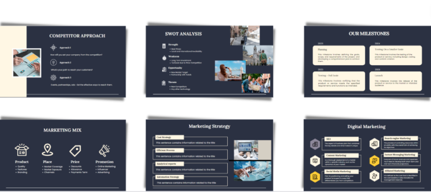 Sightseeing Bus Pitch Deck Template - Milestone