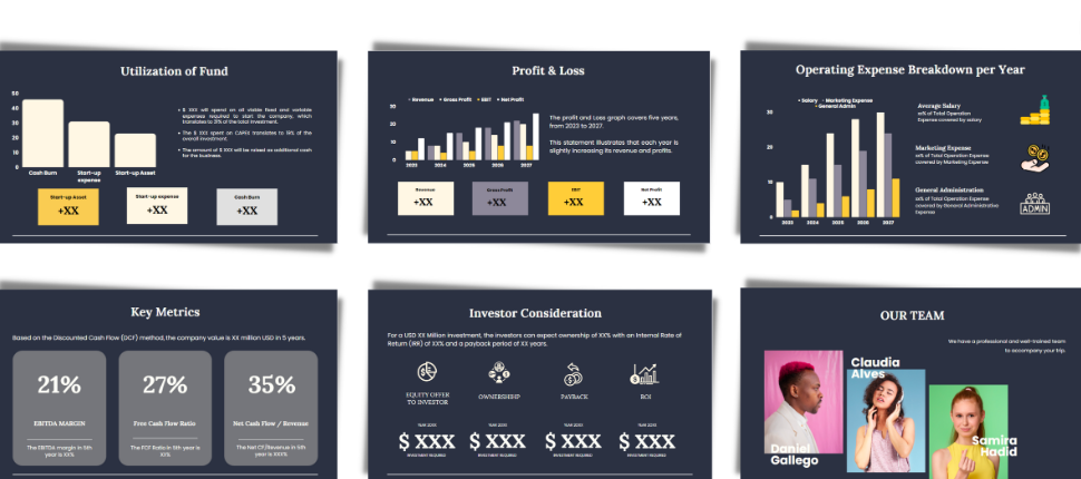 Sightseeing Bus Pitch Deck Template - Oak Business Consultant