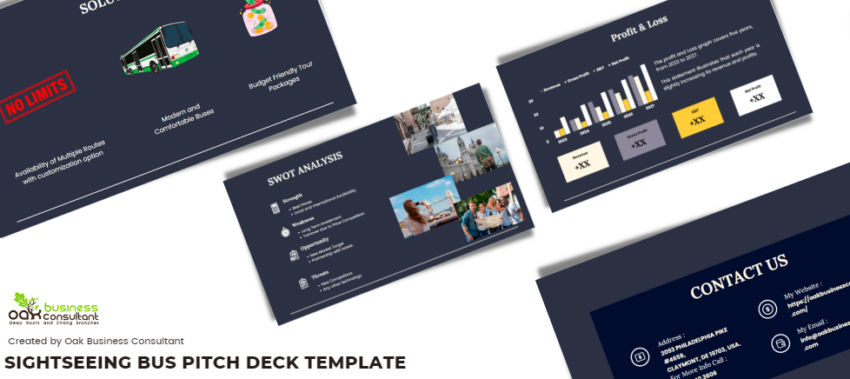 Sightseeing Bus Pitch Deck Template - Solutions