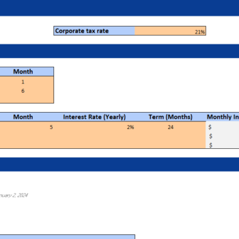 Bar and Lounge Financial Model Excel Template-Assumptions