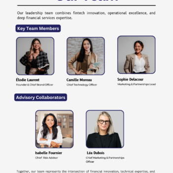 Fintech Business Plan Template - Our Team