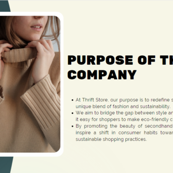 Thrift Store Pitch Deck Template-Purpose of the Company