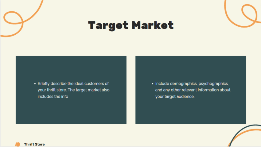 Thrift Store Pitch Deck Template-Target Market