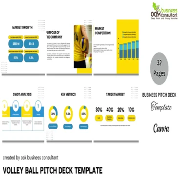 Volley Ball Club Pitch deck template - company summary - FI