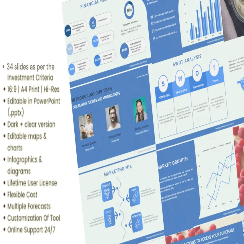 Frozen Yogurt Pitch Deck Template - Mission