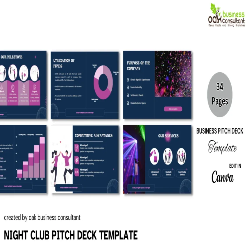 Night Club Pitch Deck Template - Company Summary