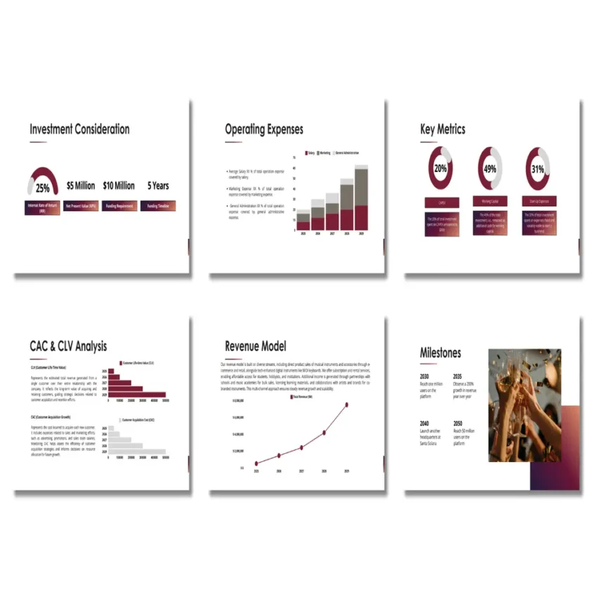 Wine Shop Pitch Deck Template - Investment Consideration - FI