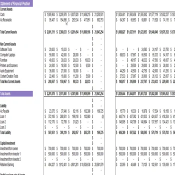 Writers Excel Financial Model Projection Template-Balance Sheet