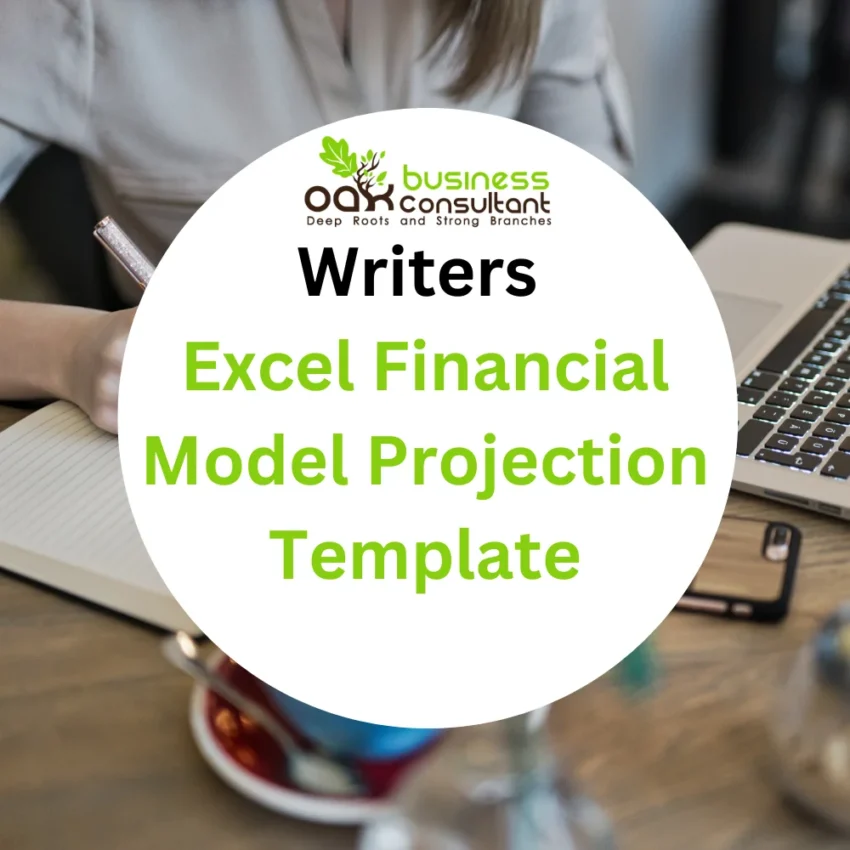 Writers Excel Financial Model Projection Template-Product Image