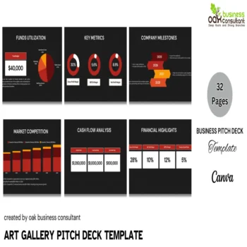 Art Gallery Pitch deck template - company summary - FI