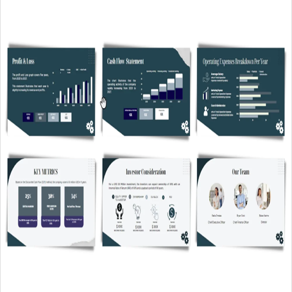 Auto Parts Store Pitch Deck Template - Oak Business Consultant