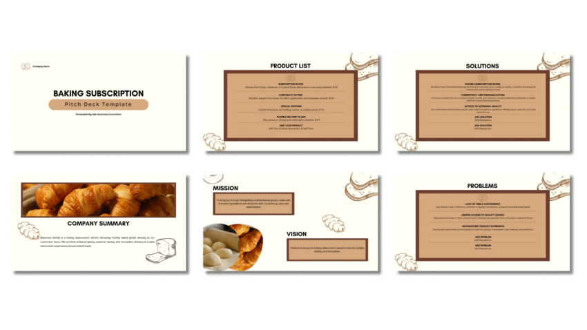 Baking Subscription Pitch Deck - F3
