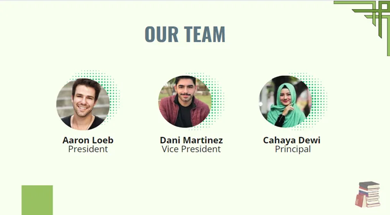 Language School Pitch Deck - Team