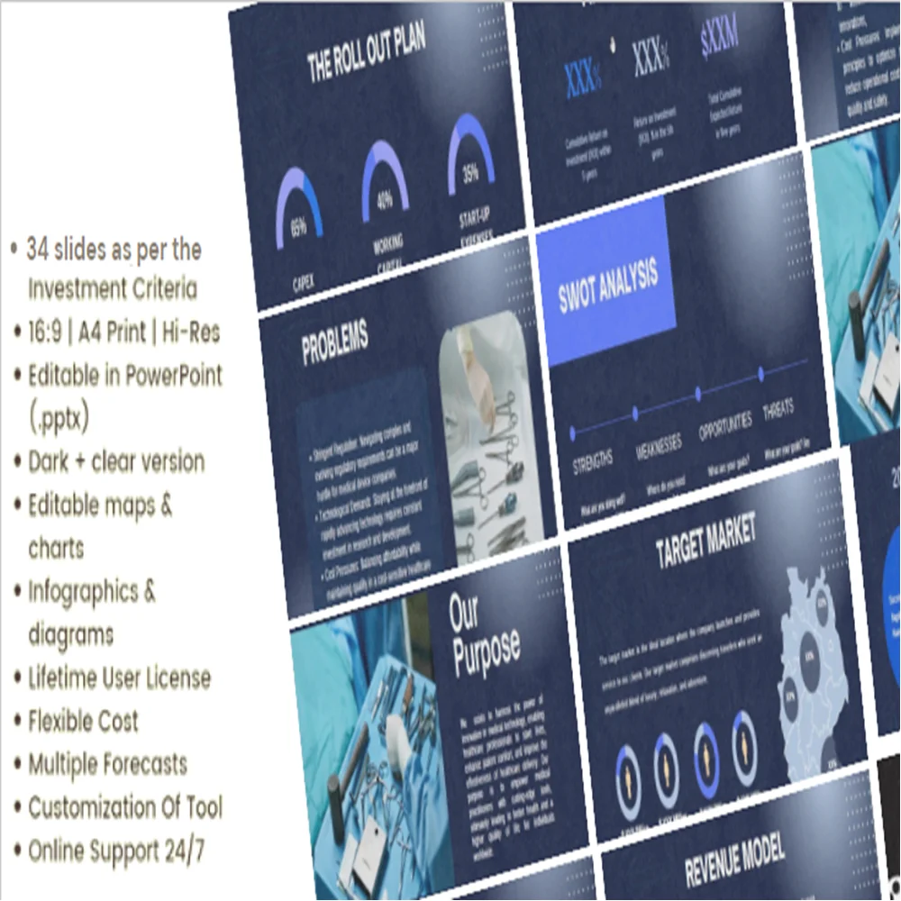 Medical Devices Pitch Deck Template Oak Business Consultant