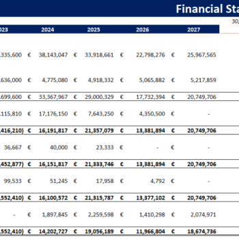Soccer Club Acquisition Financial Model Template - Income Statement